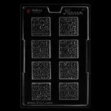 Mould 479 | Geometric Crystal Pattern Square Chocolate Mould | Food-Grade Plastic Chocolate Mould | Pack of 1