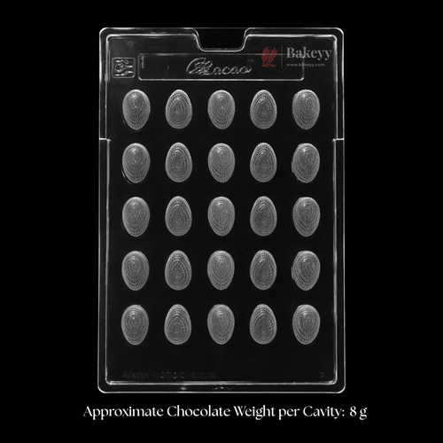 Mould 121 | Mini Textured Egg Shape Chocolate Mould