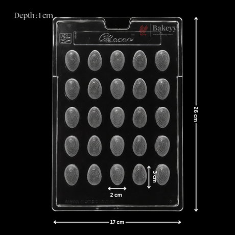 Mould 121 | Mini Textured Egg Shape Chocolate Mould