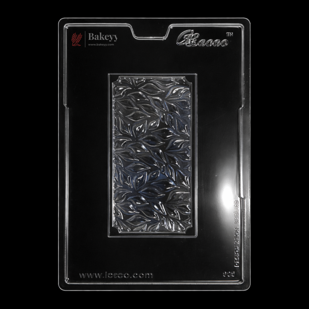 Mould 625 | Textured Leaf Chocolate Bar Mould | Party Favor Mould | Pack of 1