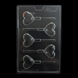 Mould 156 | Heart Lollipop Chocolate Mould | Food-Grade Plastic Chocolate Mould | Pack of 1