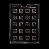 Mould 488 | Mini Heart Embossed Square Chocolate Mould | Food-Grade Plastic Chocolate Mould | Pack of 1