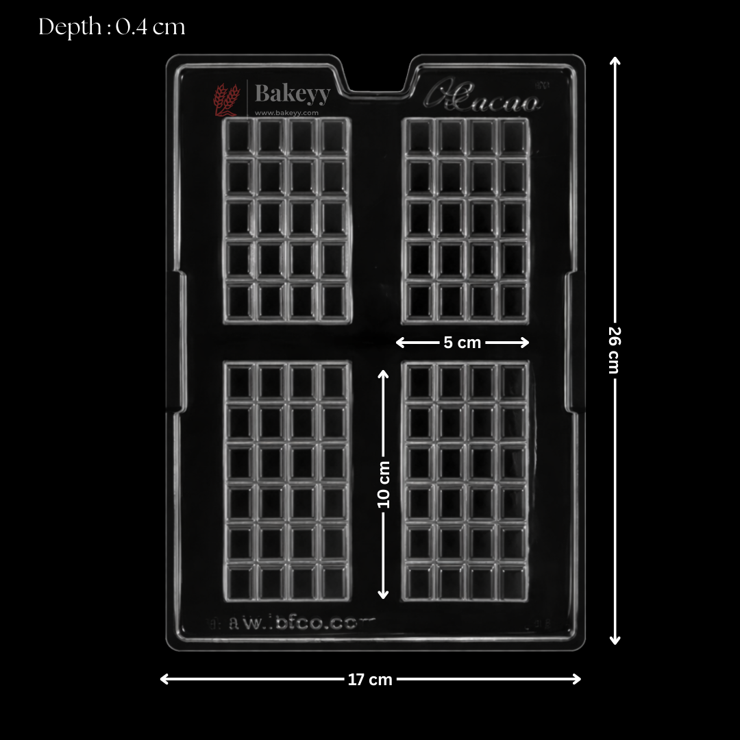 Mould 498 | Mini Chocolate Bar Mould | Food-Grade Plastic Chocolate Mould | Pack of 1