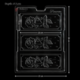 Mould 594 | Rose Message Chocolate Bar Mould | Food-Grade Plastic Chocolate Mould | Pack of 1