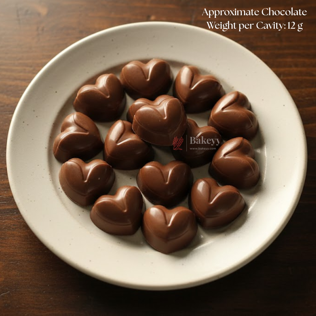 Mould 300 | Double-Curve 3D Heart Chocolate Mould | Decorative Chocolate Making Mould | Pack of 1