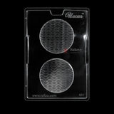 Mould 629 | Round Ripple Wave Texture Chocolate Mould | 2 Cavity | Food-Grade Plastic Chocolate Mould | Pack of 1