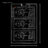 Mould 570 | “It’s a Girl” Bar Chocolate Mould | 3 Cavity | Food-Grade Plastic Chocolate Mould | Pack of 1