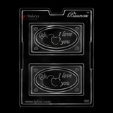 Mould 362 | “I Love You” Design Chocolate Bar Mould | 2 Cavity | Food-Grade Plastic Chocolate Mould | Pack of 1