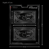 Mould 362 | “I Love You” Design Chocolate Bar Mould | 2 Cavity | Food-Grade Plastic Chocolate Mould | Pack of 1
