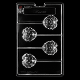 Mould 291 | Lion Face Lollipop Chocolate Mould | 4 Cavity | Food-Grade Plastic Chocolate Mould | Pack of 1