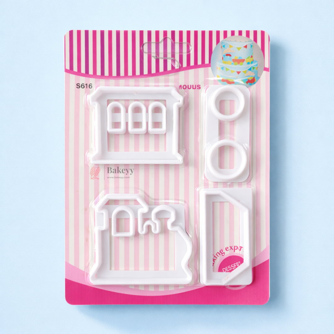 Train Theme Fondant & Cookie Cutter Set | 4 Pieces | Pack of 1