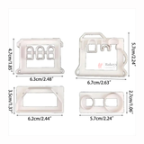 Train Theme Fondant & Cookie Cutter Set | 4 Pieces | Pack of 1