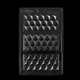 Mould 499 | Faceted Pyramid Geometric Chocolate Bar Mould | Baking Accessories | Plastic Chocolate Mould | Party Favor Mould | Pack of 1