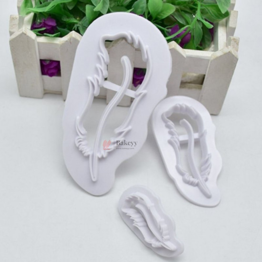 Boho Curved Feather Embossing Mold Set | 3 Sizes | Pack of 1