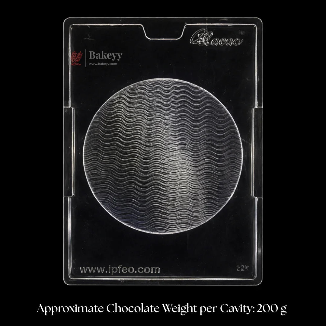 Mould 628 | Round Wave Texture Chocolate Mould | 1 Cavity | Pack of 1