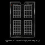 Mould 498 | Mini Chocolate Bar Mould | 4 Cavity | Pack of 1