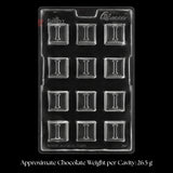 Mould 381, 382, 383 | “I”, Heart & “U” Letter Design | Alphabet & Heart Chocolate Mould | 12 Cavity | Pack of 1