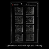 Mould 479 | Geometric Crystal Pattern Square Chocolate Mould | 8 Cavity | Pack of 1