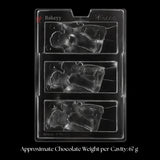 Mould 541 | Romantic Couple Chocolate Bar Mould | 3 Cavity | Pack of 1
