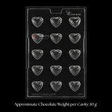 Mould 013 | Layered 3D Heart Chocolate Mould | 3D Heart Chocolate Shape Mould | 15 Cavity | Pack of 1