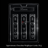 Mould 269 | “I Love You” Chocolate Bar Mould | 3 Cavity | Pack of 1