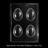 Mould 686 | Egg Shape Chocolate Mould | 4 Cavity | Pack of 1