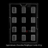 Mould 038 | Mini Brick Texture Chocolate Mould | 12 Cavity | Pack of 1