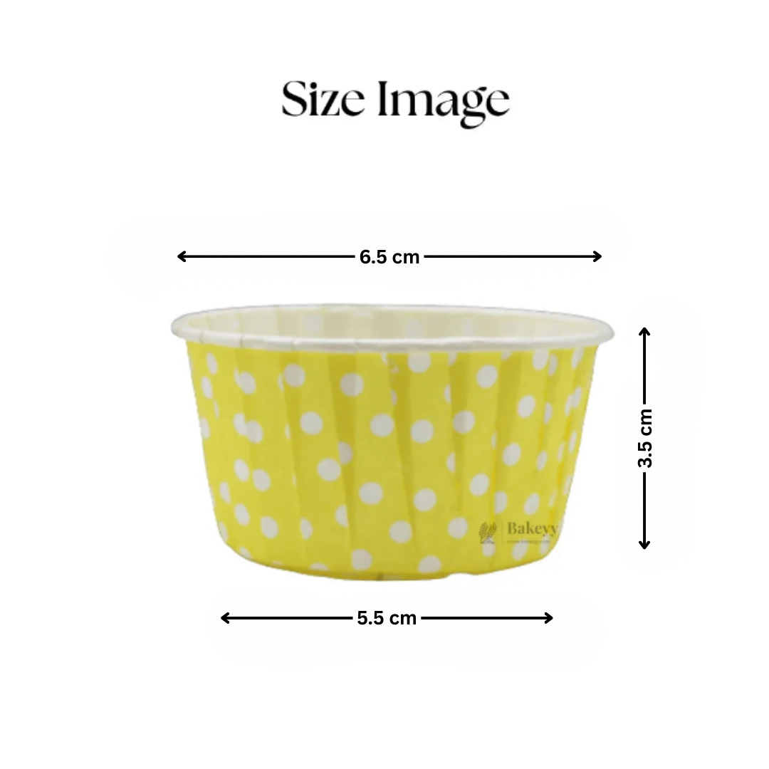 Polka Dot Muffin Cup | Curl Edge | Cupcake Liner | Pack of 100