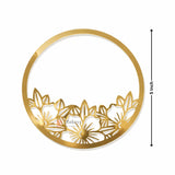 5 Inch Gold Floral Ring Cake Topper | Acrylic Cake Decoration for Birthday & Wedding Cakes | Pack of 5 - Bakeyy.com - India - 5 Inch Gold Floral Ring Cake Topper | Acrylic Cake Decoration for Birthday & Wedding Cakes | Pack of 5 - design 2 125.00