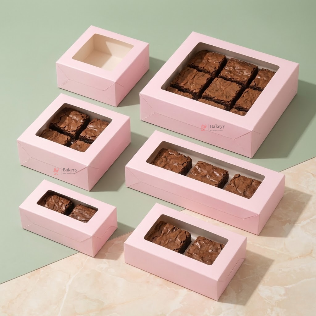 Pink Color Brownie Box