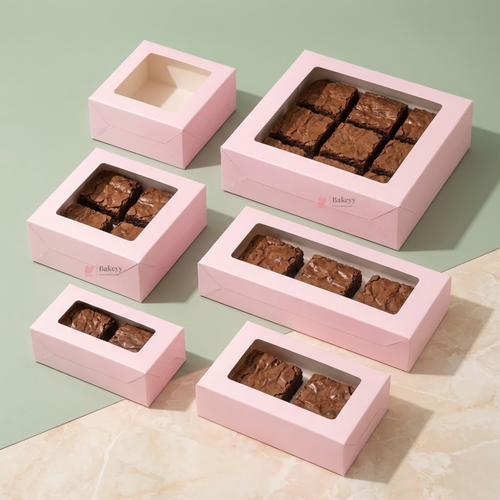 Pink Color Brownie Box