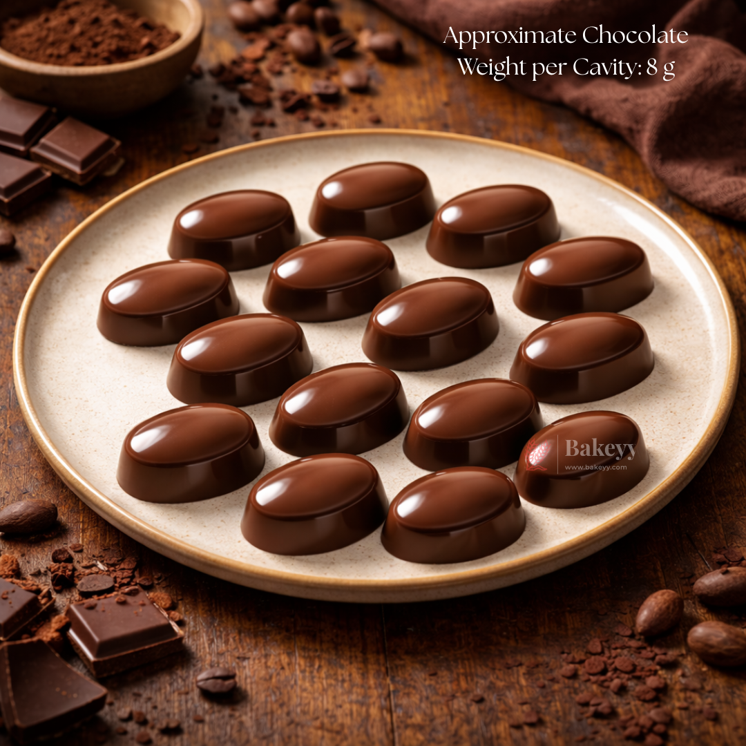 Mould 022 | Oval Dome Chocolate Mould | Party Favor Mould | Pack of 1