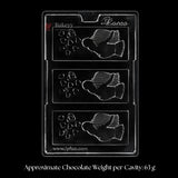 Mould 540 | Romantic Hug Designer Bar Mould | Couple Love Chocolate Mould | 3 Cavity | Pack of 1
