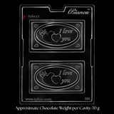 Mould 362 | “I Love You” Design Chocolate Bar Mould | 2 Cavity | Pack of 1