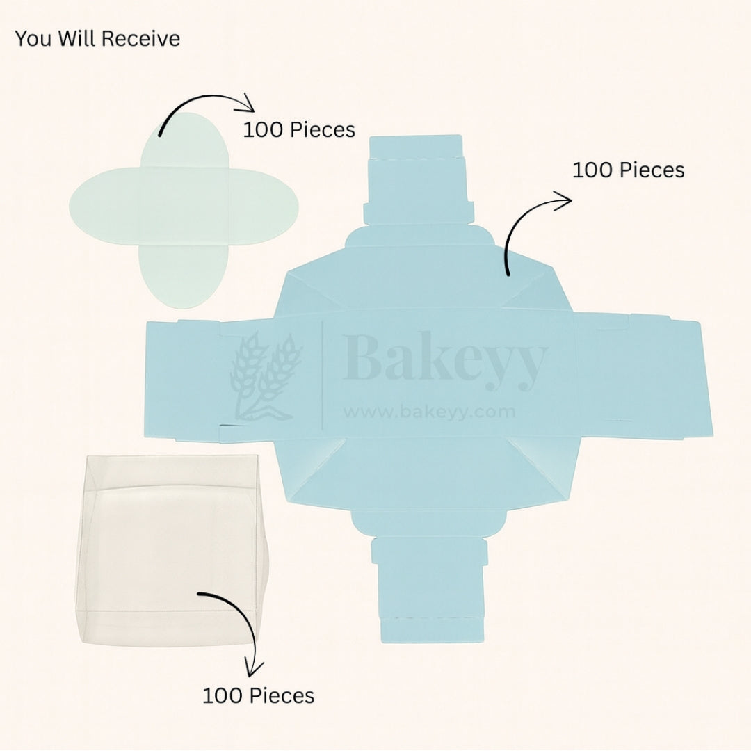 1 Cavity Chocolate Box| Blue Colour Cavity Box| Pack of 100