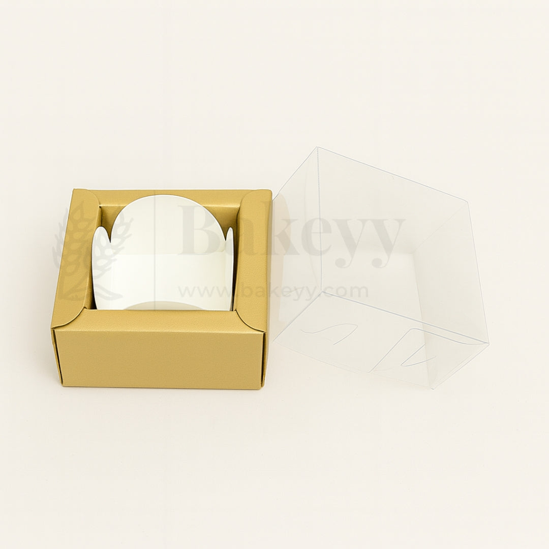 1 Cavity Chocolate Box| Gold Colour Cavity Box| Pack of 100