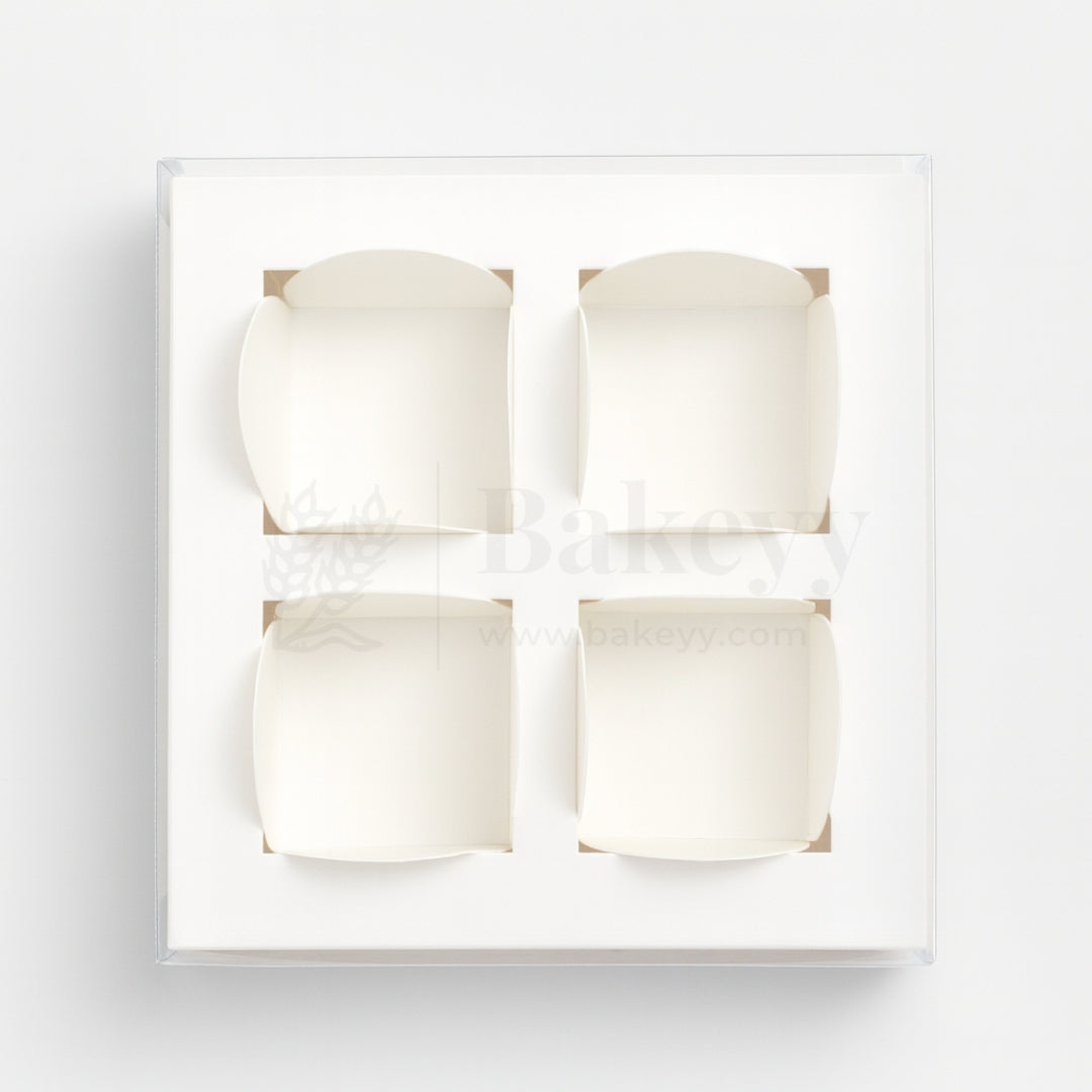 4 Cavity Chocolate Box| White Colour Cavity Box| Pack of 25