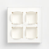 4 Cavity Chocolate Box| White Colour Cavity Box| Pack of 25