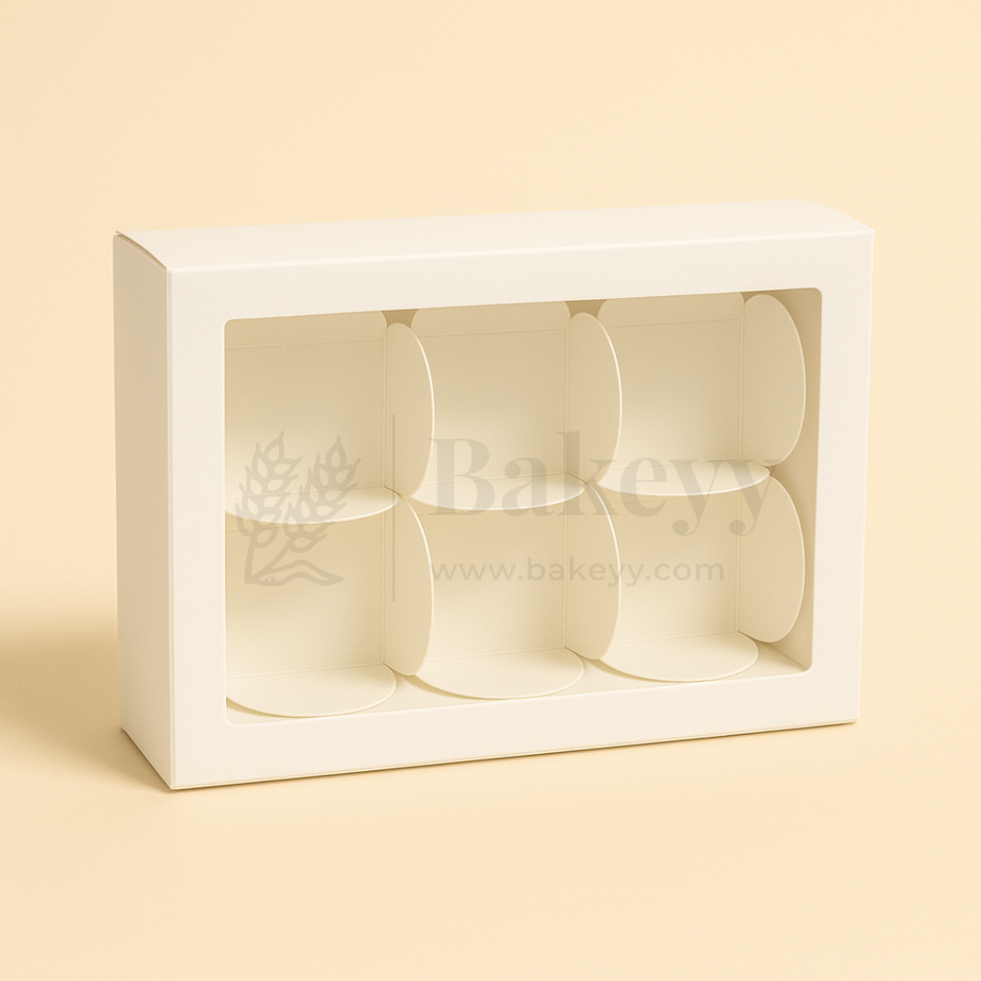 6 Cavity Chocolate Box| White Colour Cavity Box| Pack of 50