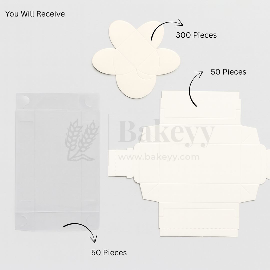 6 Cavity Chocolate Box| White Colour Cavity Box| Pack of 50