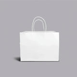 Paper Cake Bag | White / Kraft | Carry Bag for Sweets, Chocolates, Gifts | Multi-Size Bakery Bag | Pack of 50
