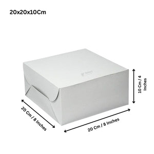 Bakeyy white cake box 20x20x10cm, bakery packaging for cakes and pastries, Bakeyy.com