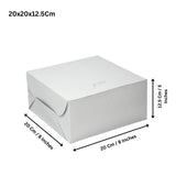 Plain White Cake or Pastry Box | Grey Back Cake Box | Pack Of 50