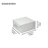 Plain White Cake or Pastry Box | Grey Back Cake Box | Pack Of 50