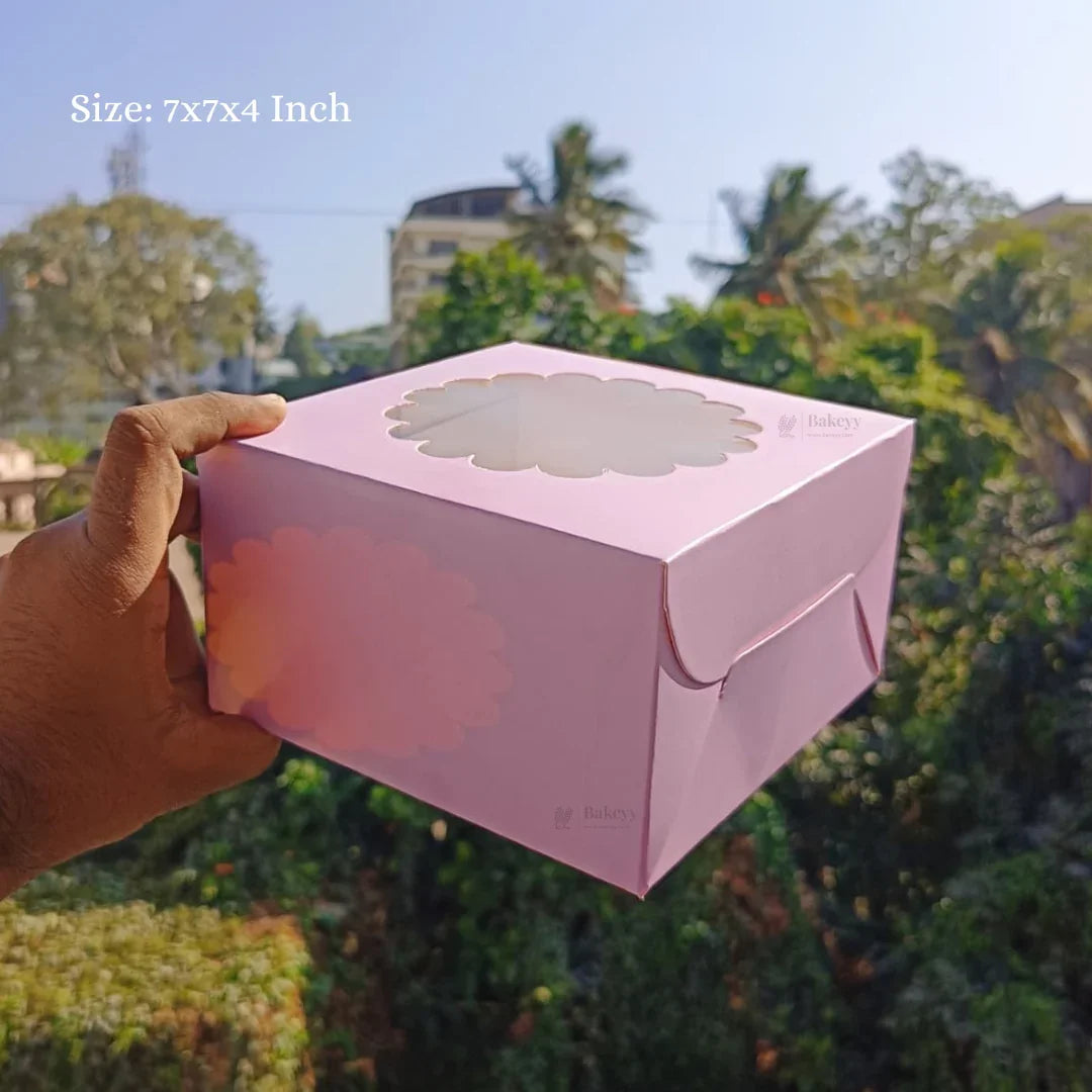 Cake_Box_With_Flower_Top_Window_Blue_Color_ITC_Back_Box_8 - Bakeyy.com