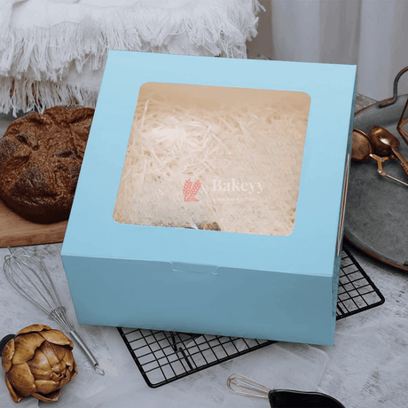 10x10x5 inch | Cake Box With Square Window | Birthday Cake boxes | Pack Of 25 | - Bakeyy.com - India - 10x10x5 inch | Cake Box With Square Window | Birthday Cake boxes | Pack Of 25 | - Default Title
