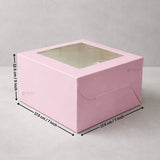 Pink Cake Box with Square Top Window | Pack of 25