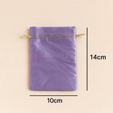 10x14 cm  Satin Potli Bags-Lavender | Pack of 25