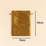 10x14 cm | Gold Colour Satin Potli Bags| Pack of 25