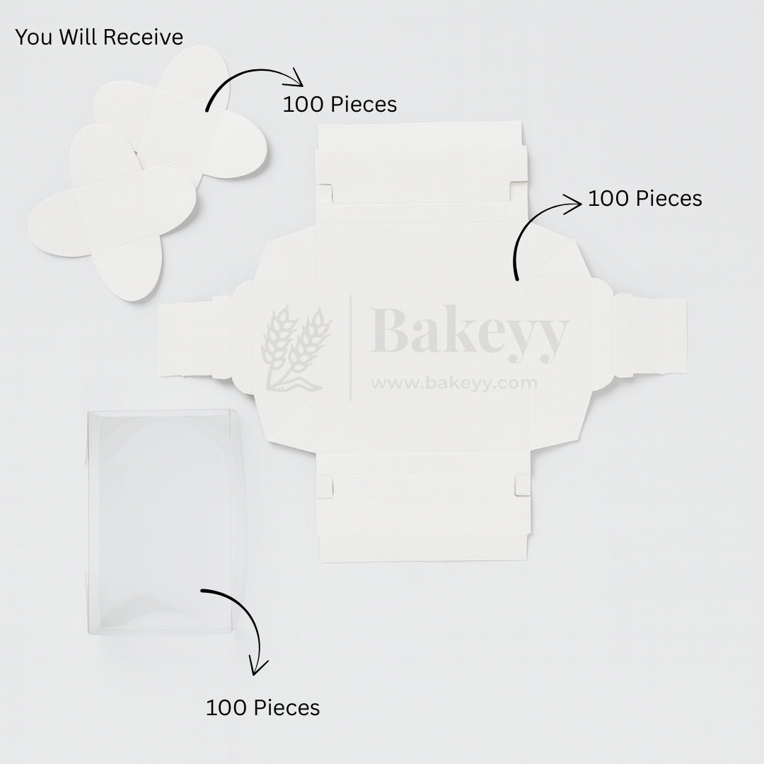 2 Cavity Chocolate Box| White Colour Cavity Box| Pack of 100